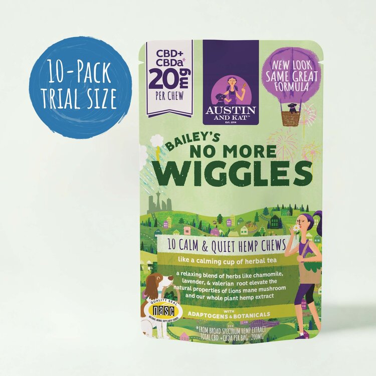 Austin & Kat A&K Bailey's No More Wiggles 20mg 10pk