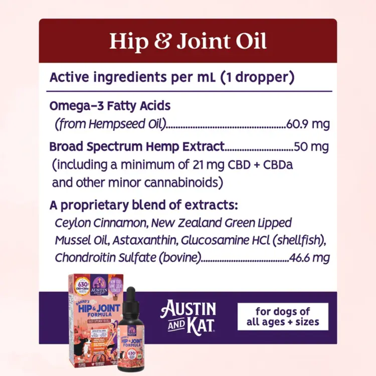 Austin & Kat Hip and Joint Oil 450mg