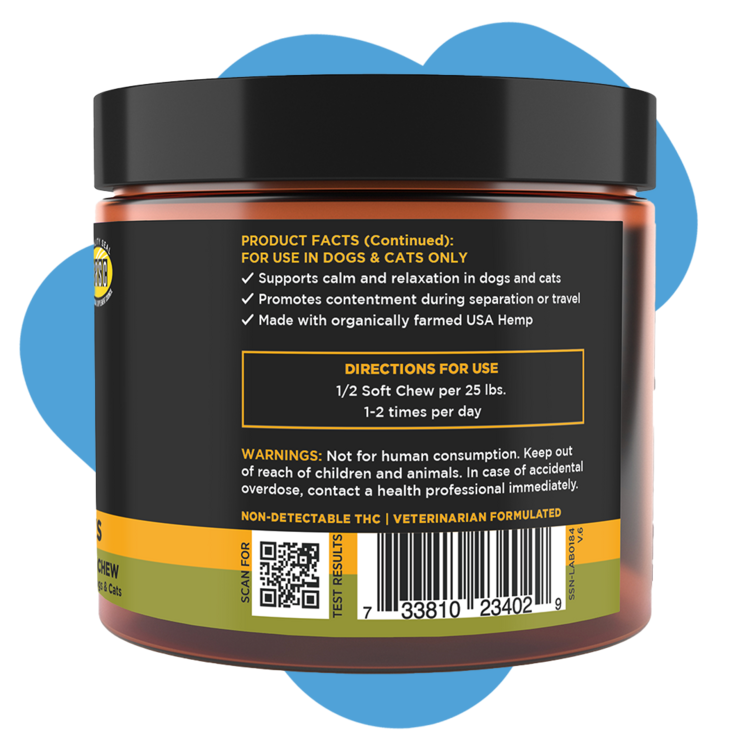 SUPER SNOUTS DOG CBD CHEW CHILL OUT 60 CT
