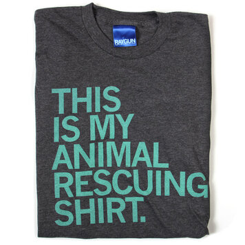 Raygun Animal Rescuing Charcoal Shirt