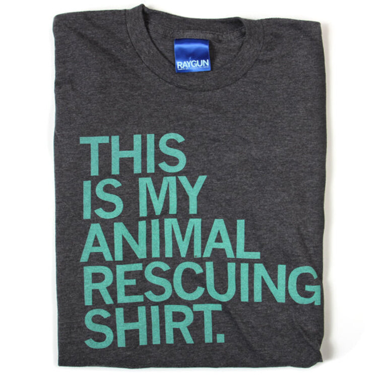 Raygun Animal Rescuing Charcoal Shirt