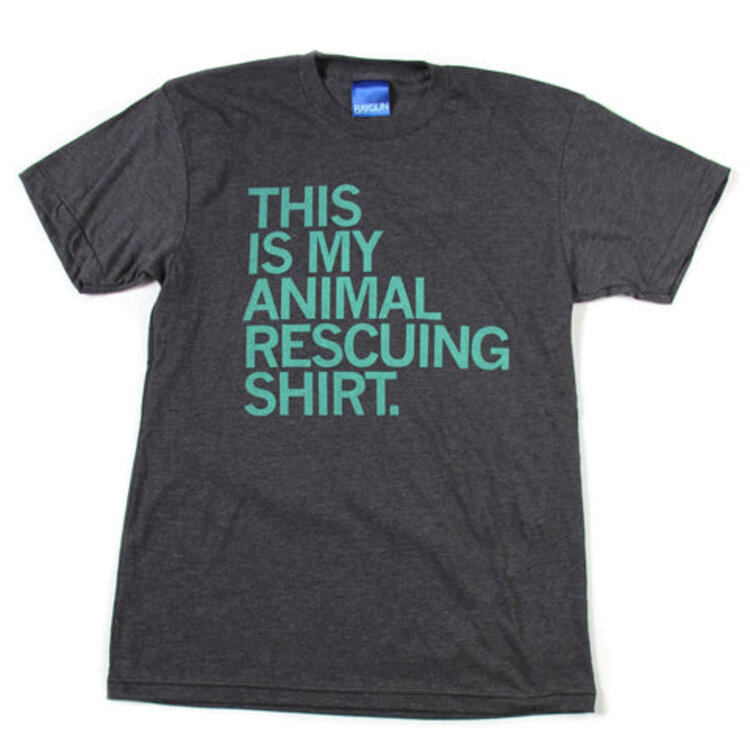 Raygun Animal Rescuing Charcoal Shirt