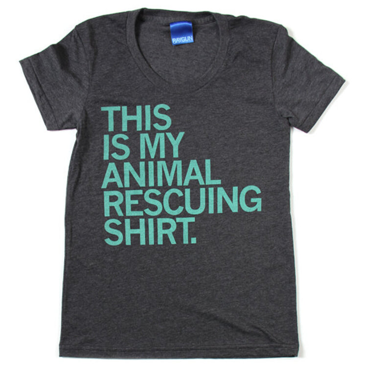 Raygun Animal Rescuing Charcoal Shirt