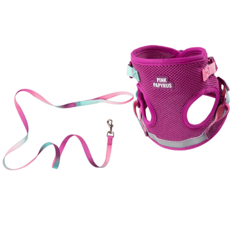 Pink Papyrus Cat Harness