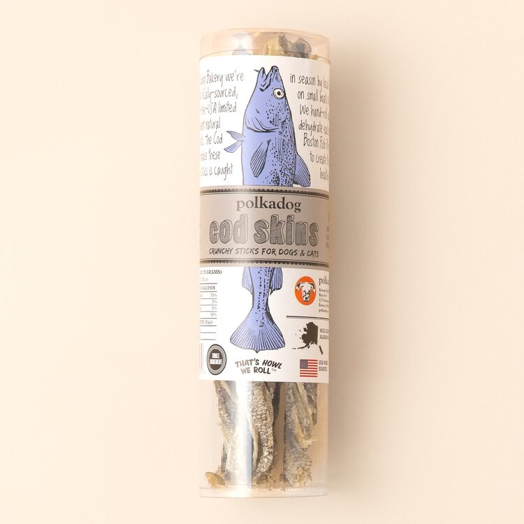 Polkadog D Cod Skin Jerky 2.5oz Tube