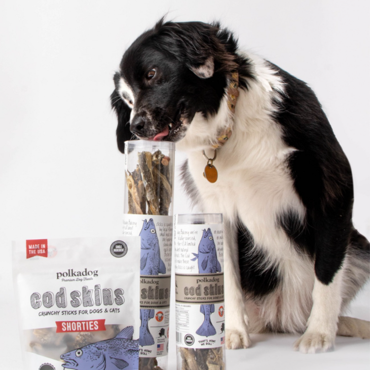 Polkadog D Cod Skin Jerky 2.5oz Tube