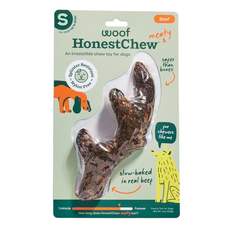 Woof Woof HonestChew Meaty Antler Small