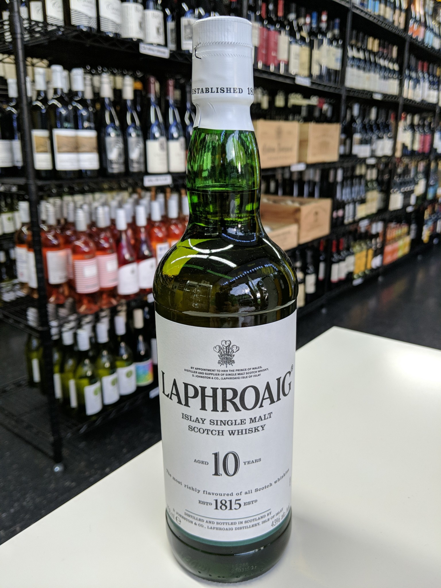 Laphroaig 10 year Single Malt Scotch Whisky 750mL - Wally's Wine & Spirits