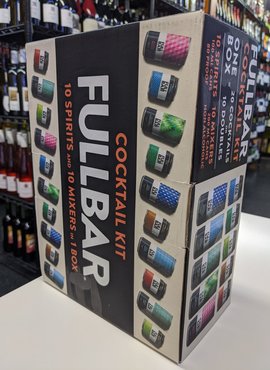 Full Bar Full Bar Cocktail Kit 10x Spirits 100ml + 10x Mixers 200ml