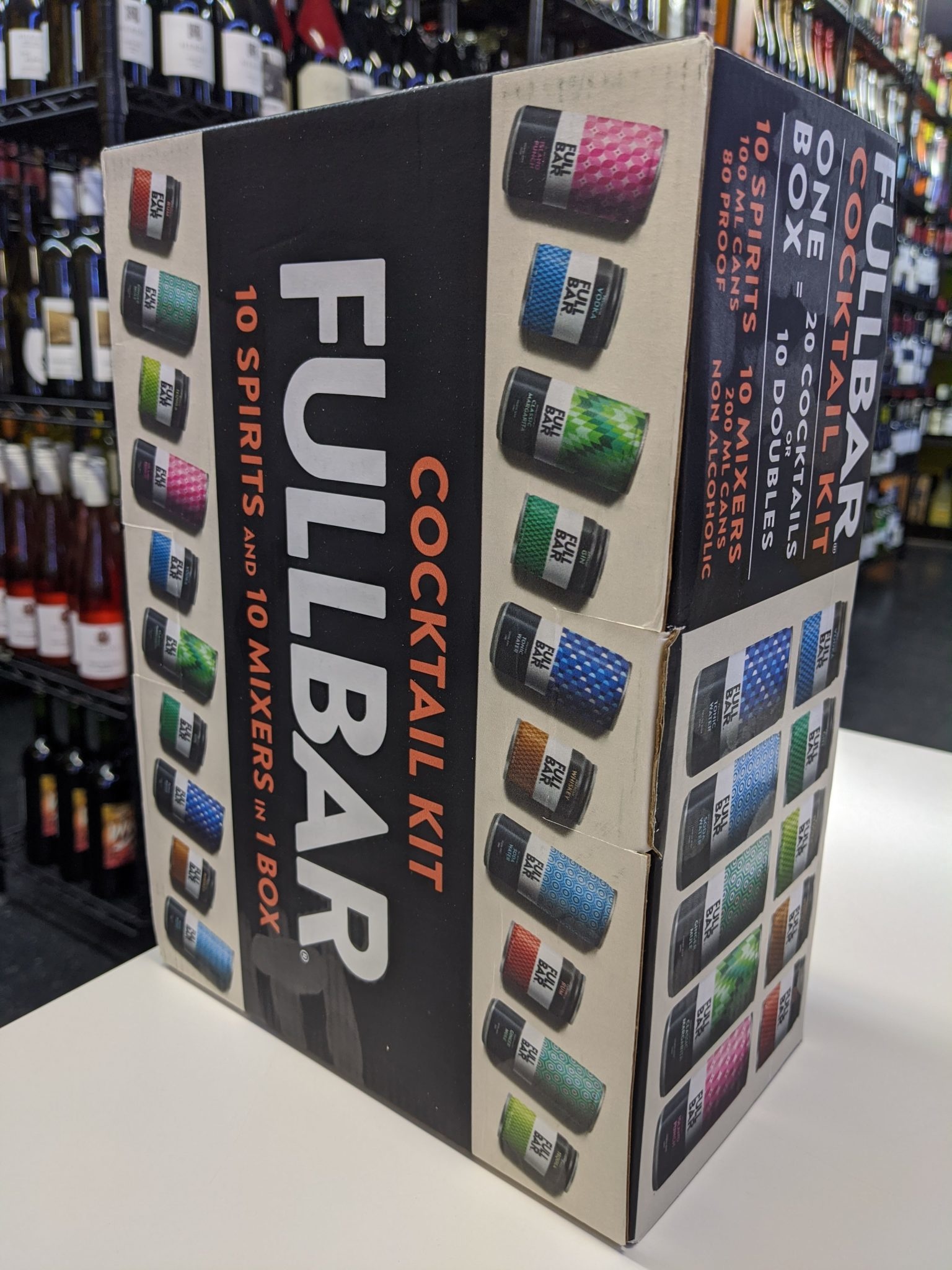 Full Bar Full Bar Cocktail Kit 10x Spirits 100ml + 10x Mixers 200ml