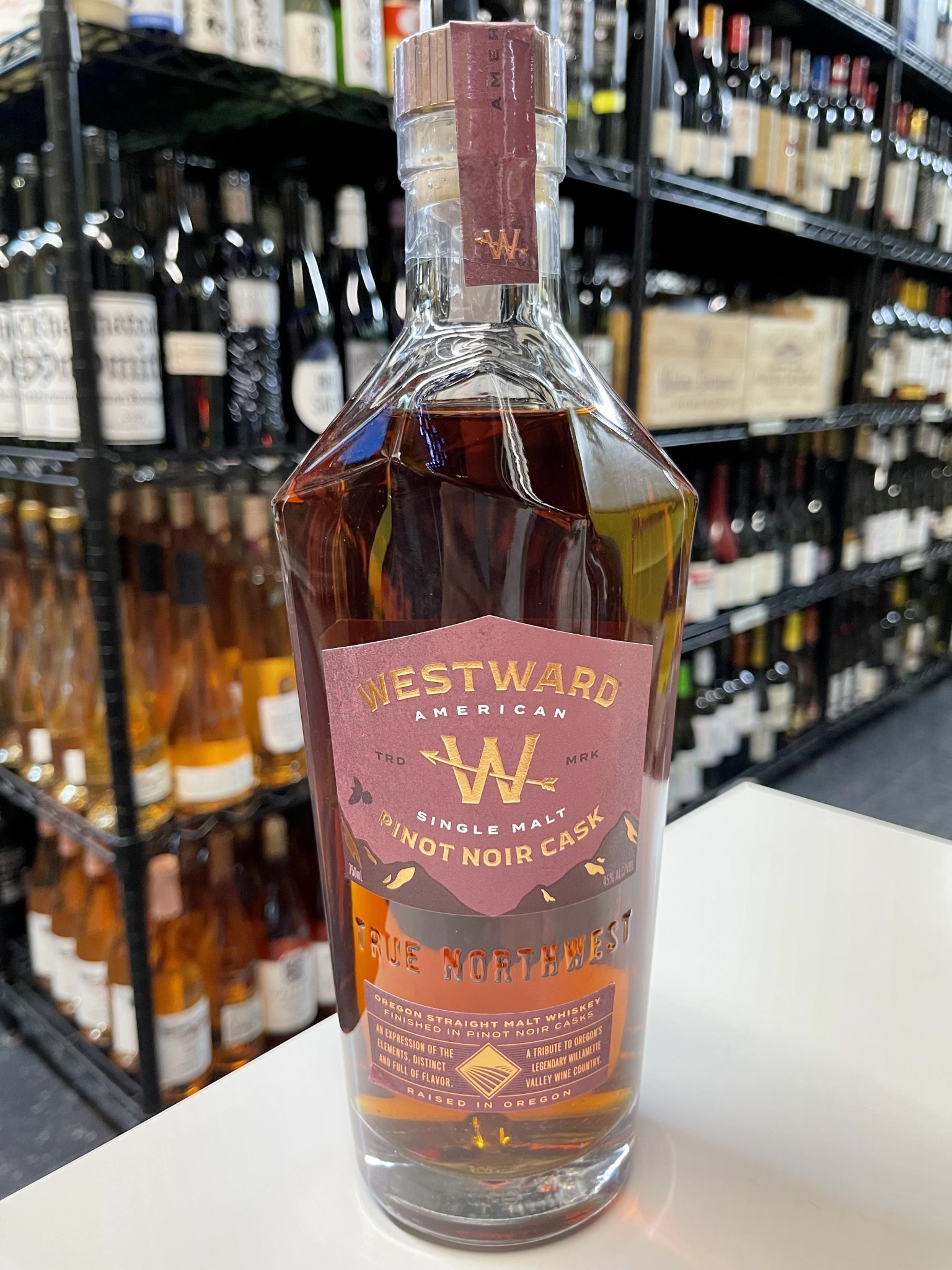 Westward Pinot Noir Cask Single Malt Whiskey 750ml
