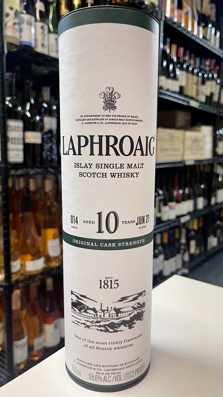 Laphroaig 10 Year Old Cask Strength Scotch Whisky 750ml