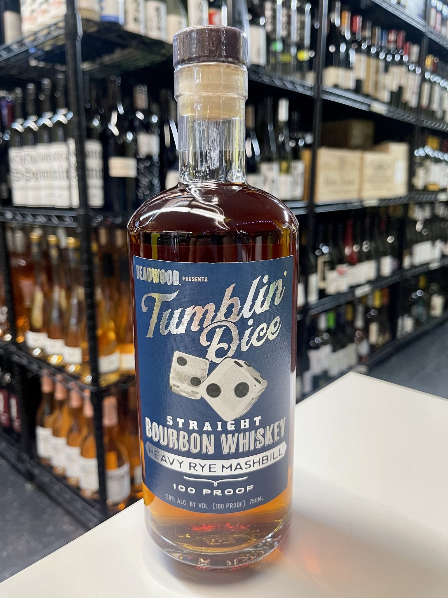 Deadwood Tumblin Dice Heavy Rye Mashbill Straight Bourbon Whiskey 750ml