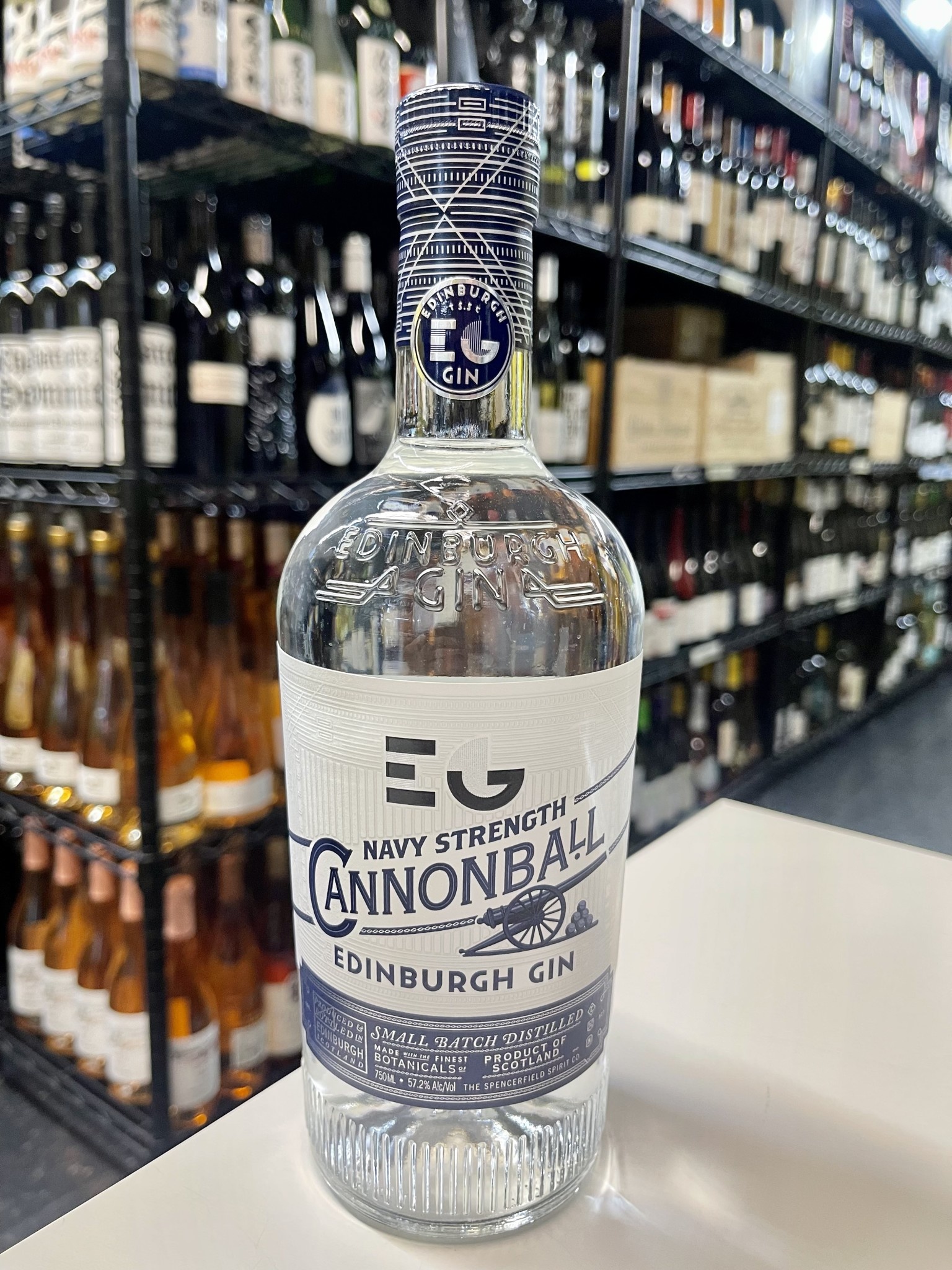 Edinburgh Navy Strength Cannonball Gin 750ml