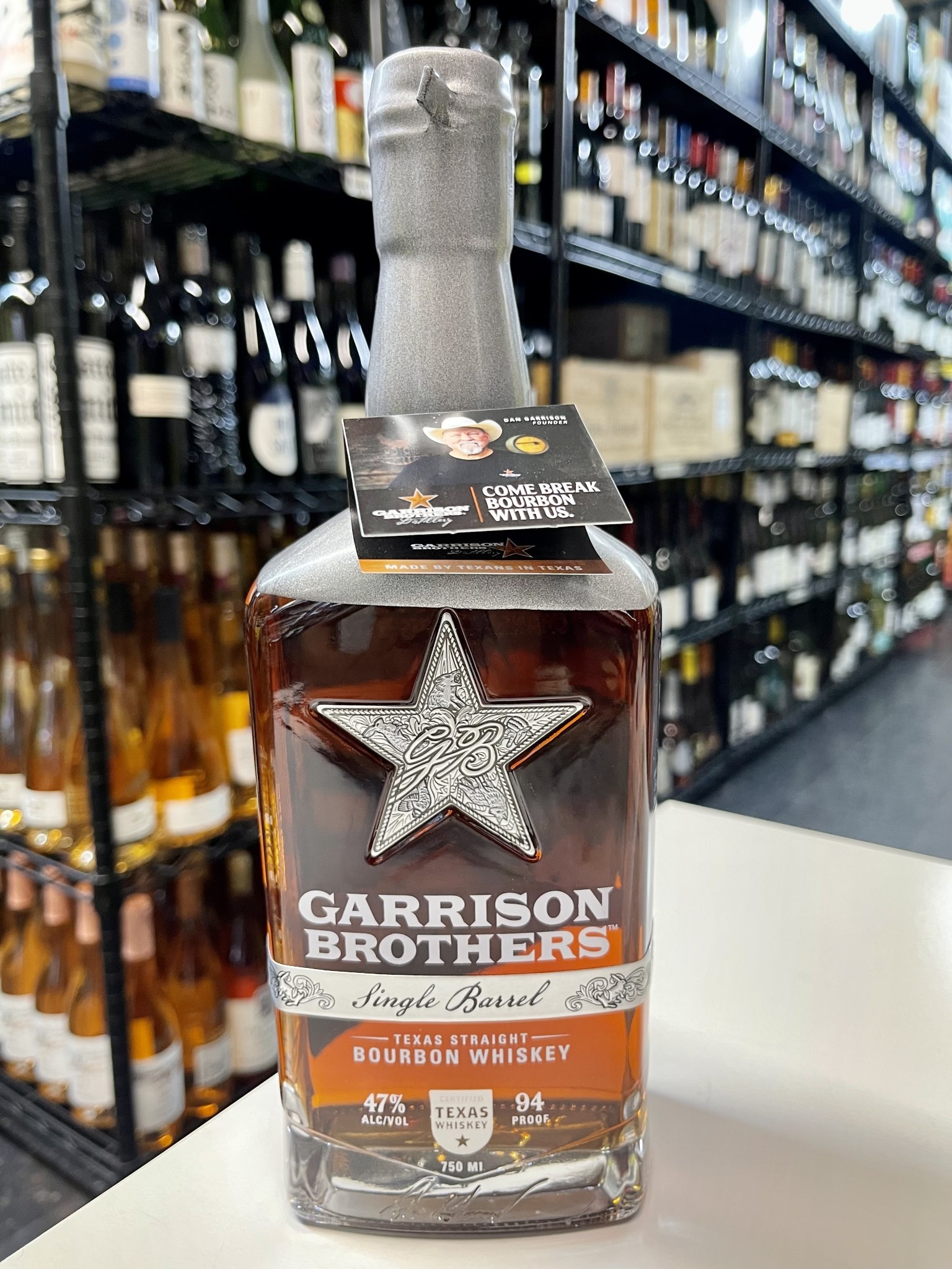 Garrison Brothers Single Barrel Bourbon Whiskey 750ml