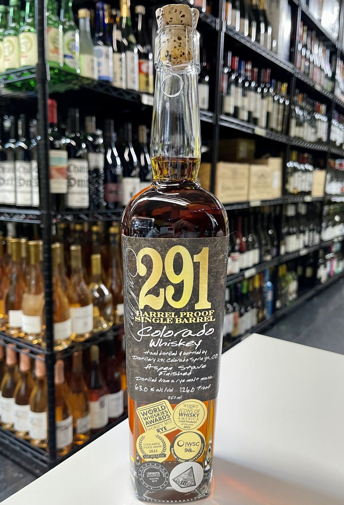 291 Colorado Barrel Proof Single Barrel Bourbon Whiskey 750ml Divino