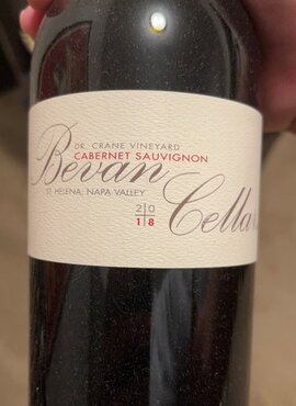 Bevan Cellar B Cellars Beckstoffer Dr. Crane Vineyard Cabernet Sauvignon 2018