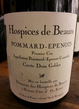 Hospices de Beaune Pommard-Epenots Premier Cru Cuvée Dom Goblet 2018