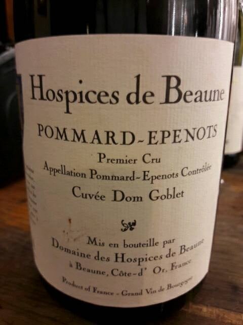 Hospices de Beaune Pommard-Epenots Premier Cru Cuvée Dom Goblet 2018
