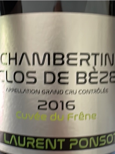 Laurent Ponsot Cuvée du Frêne Chambertin-Clos de Bèze Grand Cru 2018
