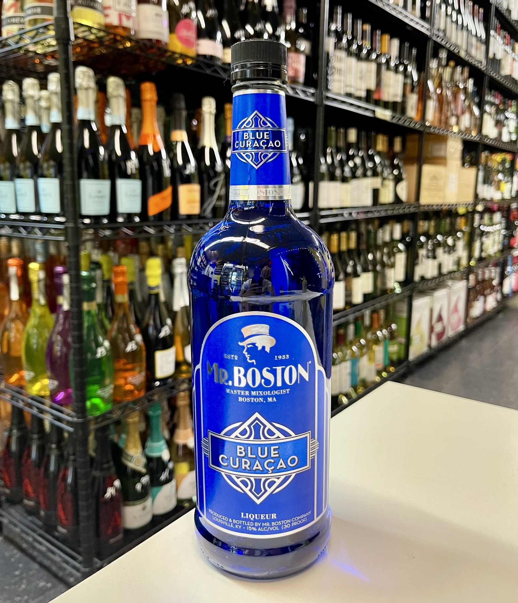 Mr.Boston Mr. Boston Blue Curacao Liqueur 1 L