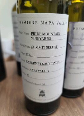 Pride Mountain Pride Mountain Vineyards Premiere Napa Valley Summit Ranch Cabernet Sauvignon 2014