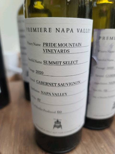 Pride Mountain Pride Mountain Vineyards Premiere Napa Valley Summit Ranch Cabernet Sauvignon 2014