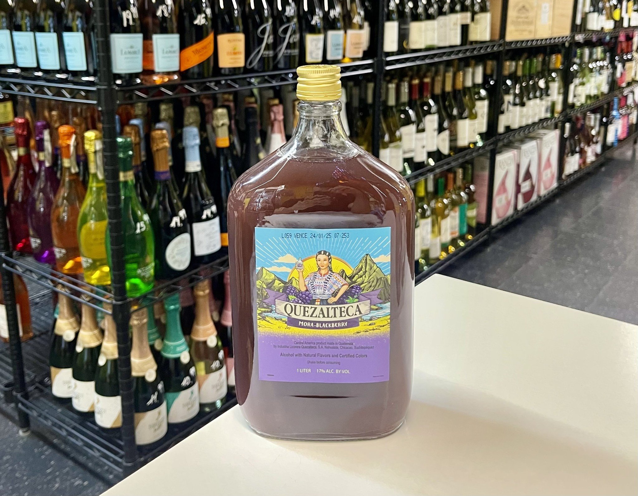 Quezalteca Blackberry Aguardiente 1L