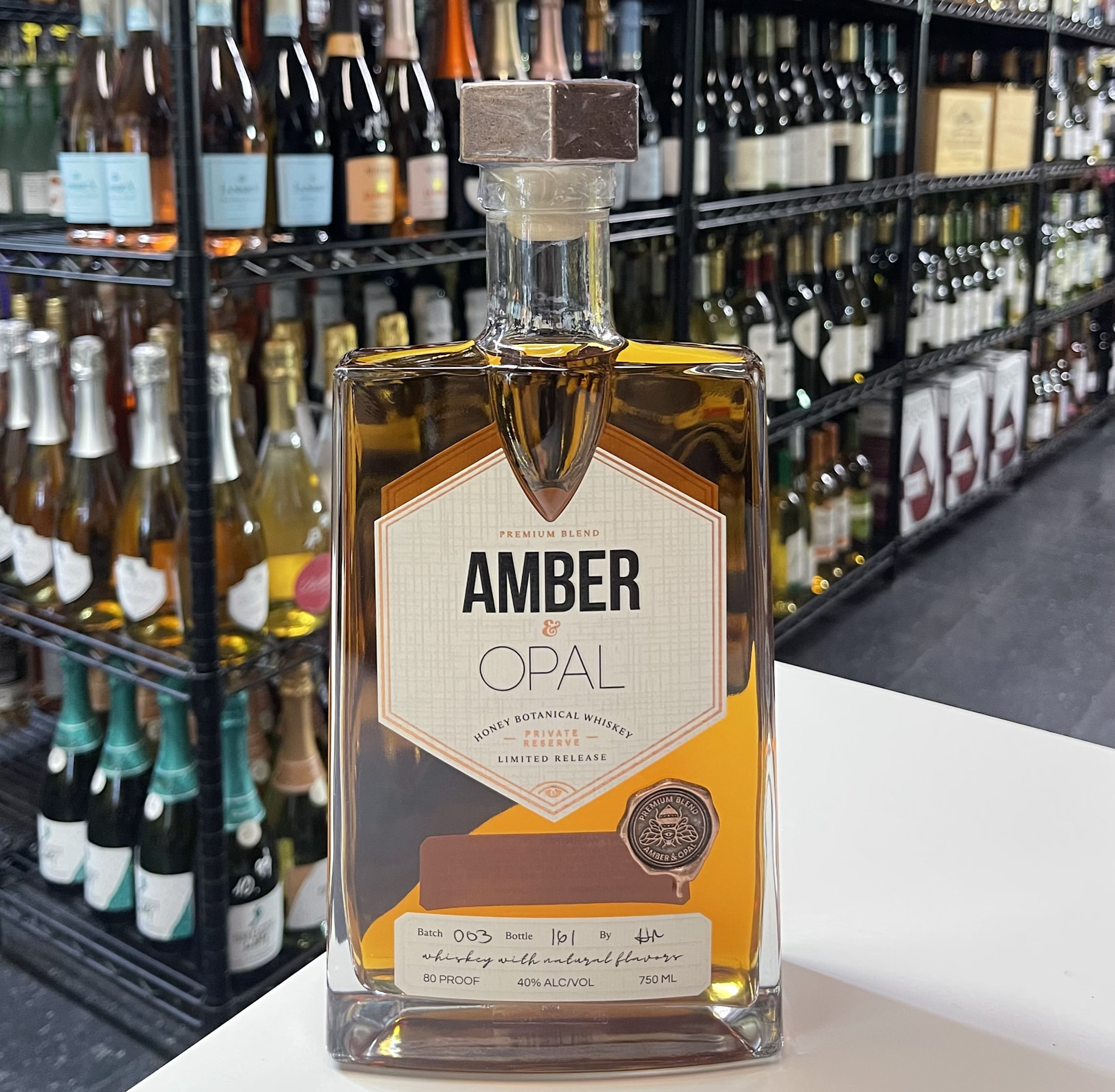 Amber & Opal Honey Botanical Whiskey  750ml