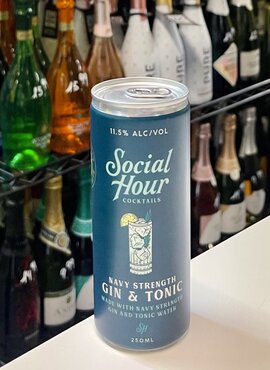 Social Hour Social Hour Navy Strength Gin & Tonic  Cocktail 250ml