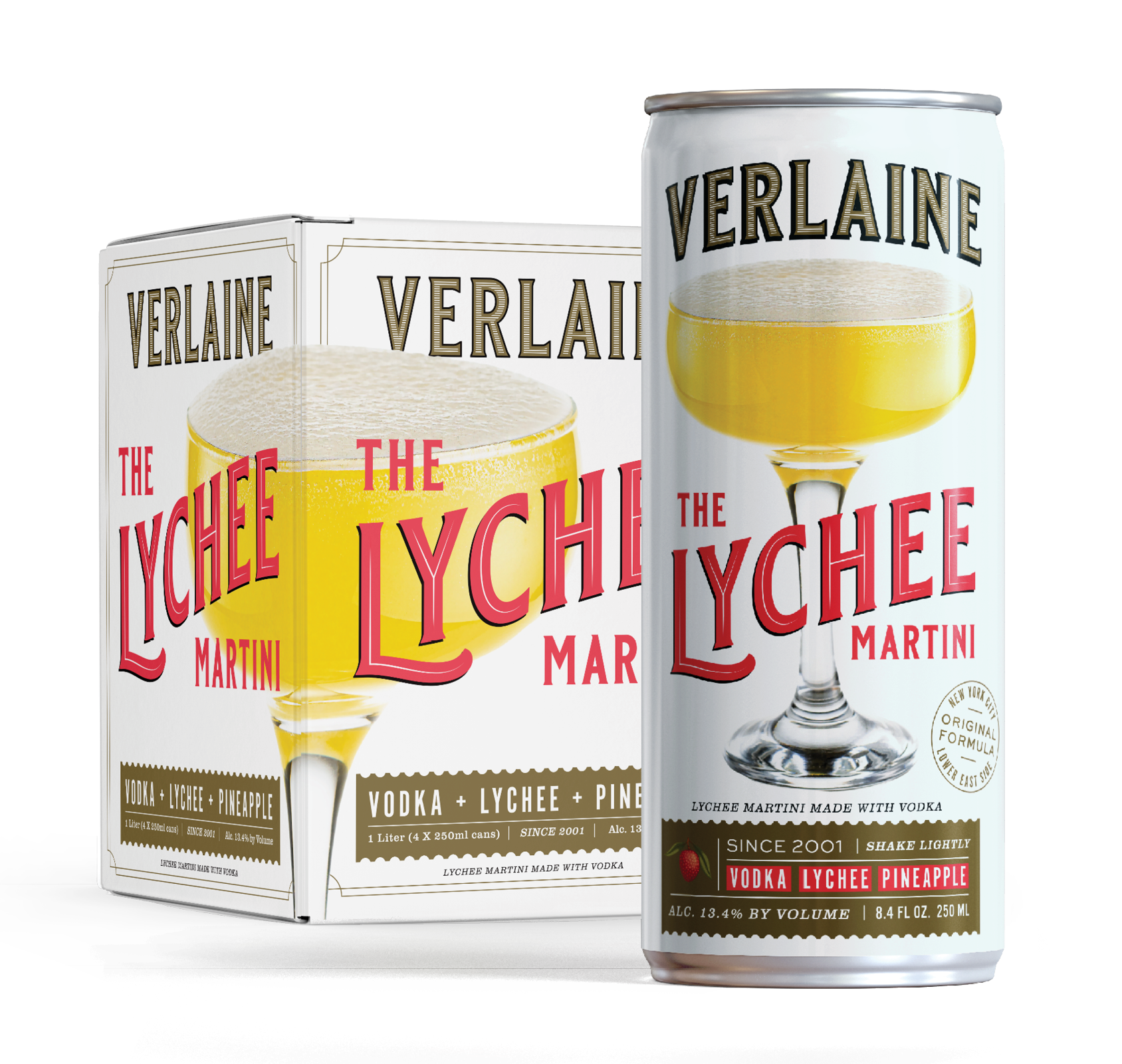 Verlaine Lychee Martini 4 Pack x 250ml