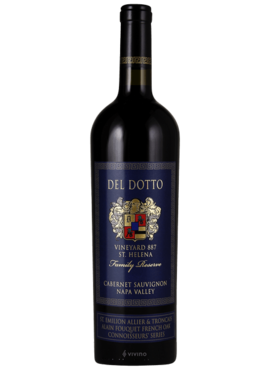 Del Dotto Del Dotto Vineyard 887 St. Emilion Fouquet French Oak Family Reserve North/Front Cabernet Sauvignon 2012