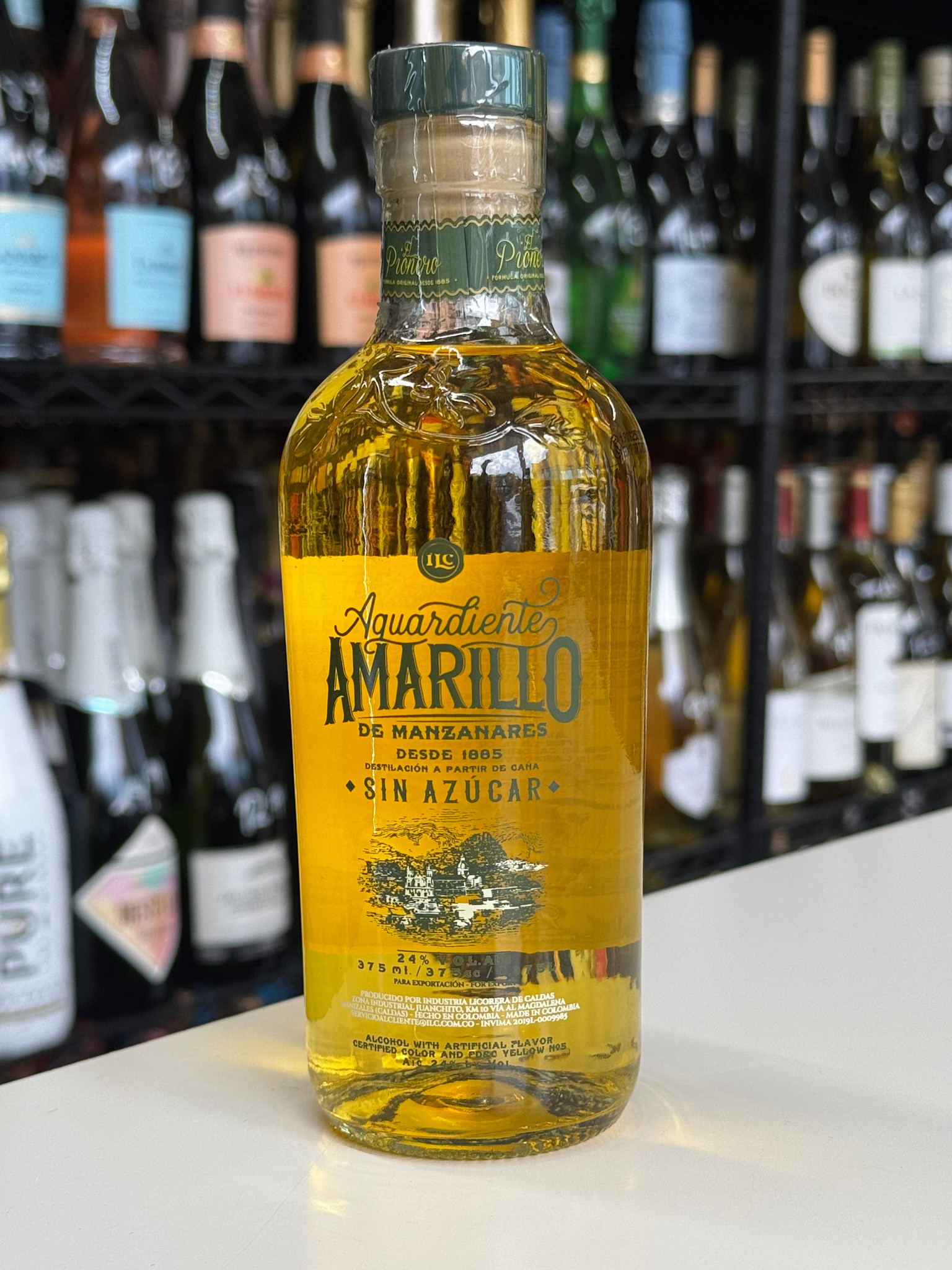 Aguardiente Amarillo De Manzanares Sin Azucar 375ml