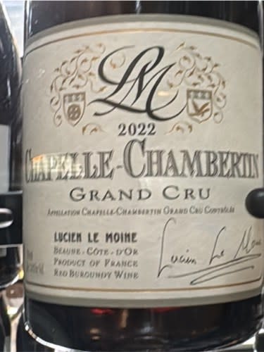 Lucien le Moine Chapelle Chambertin Grand Cru 2022