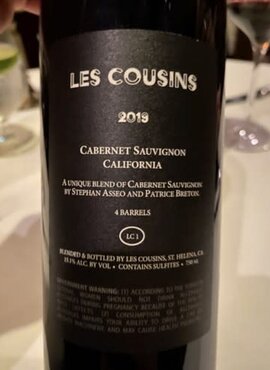 Les Cousins Cabernet Sauvignon 2019