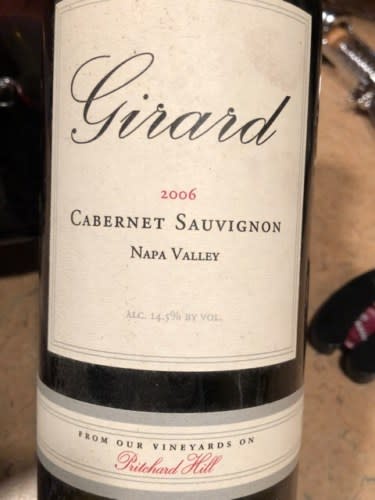 Girard Cabernet Sauvignon Pritchard Hill 2004
