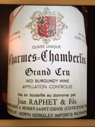 Gérard Raphet Cuvée Unique Reserve Charmes-Chambertin Grand Cru 2022