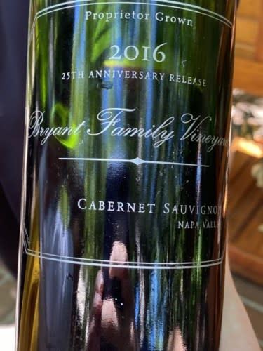 Bryant Family Vineyard 25th Anniversary Release Proprietor Grown Cabernet Sauvignon 2007