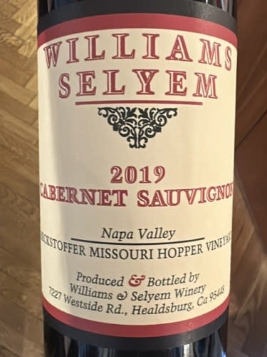 Williams Selyem Beckstoffer Missouri Hopper Vineyard Cabernet Sauvignon 2019