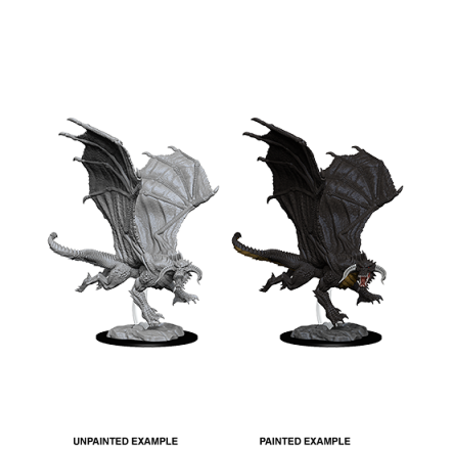 D&D Unpainted Minis - Young Black Dragon