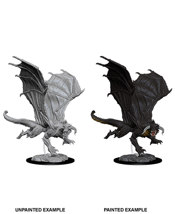 WizKids D&D Unpainted Minis - Young Black Dragon