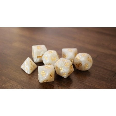 Large RPG Dice Set - Tahitian Vanilla