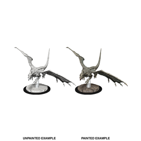 D&D Unpainted Minis - Young White Dragon