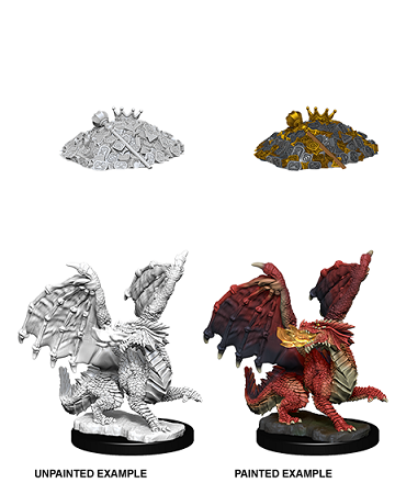 D&D Unpainted Minis - Red Dragon Wyrmling
