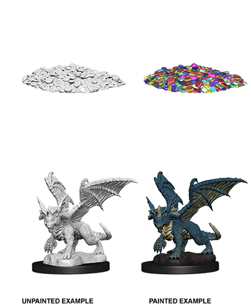 D&D Unpainted Minis - Blue Dragon Wyrmling