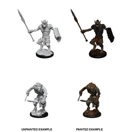 D&D Unpainted Minis - Gnoll and Gnoll Flesh Gnawer