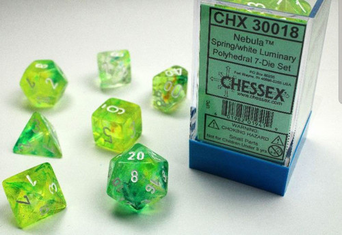 Chessex CHX 27555 Nebula Luminary Spring w/White