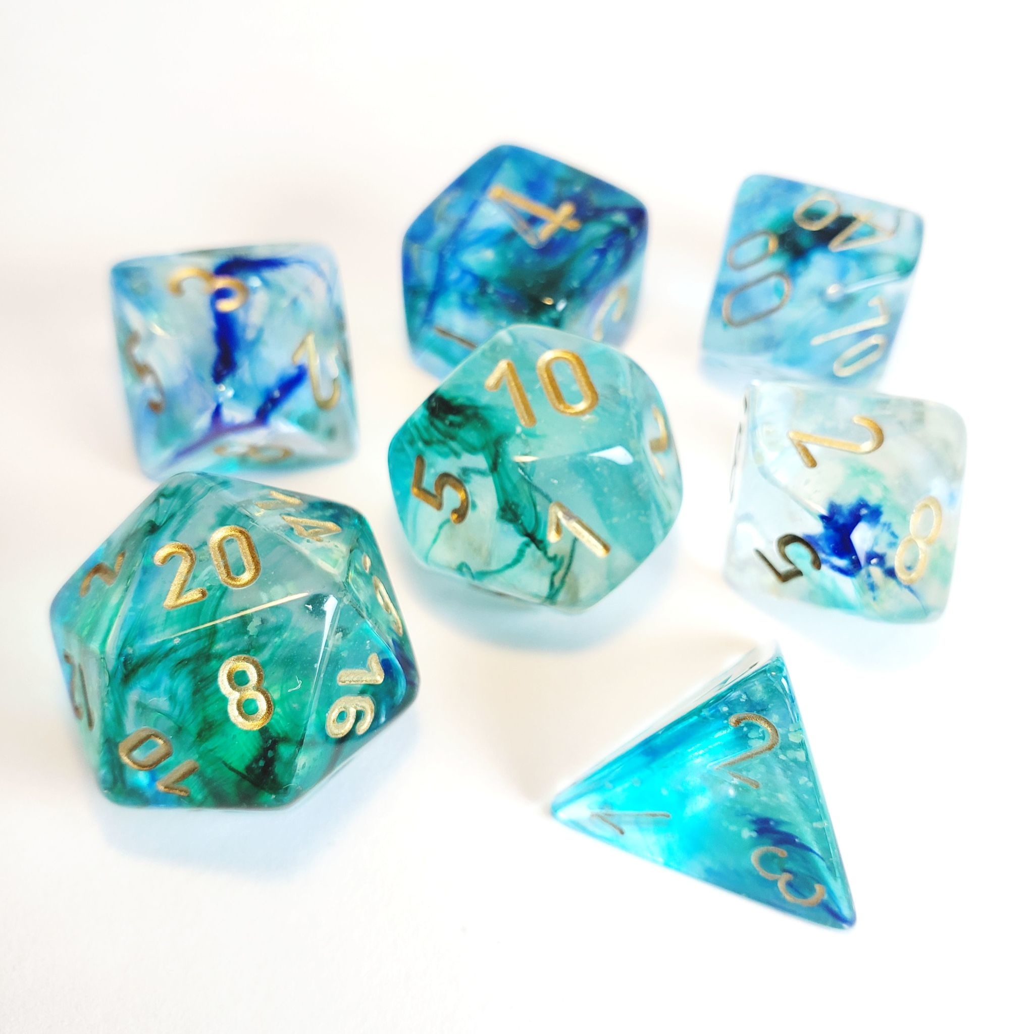 Chessex CHX 27556 Nebula Oceanic w/Gold