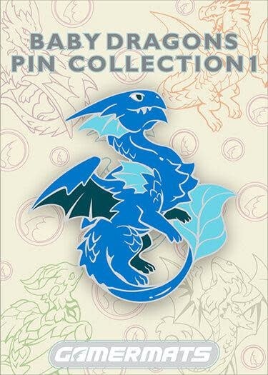 2" Enamel Pin - Baby Blue Dragon