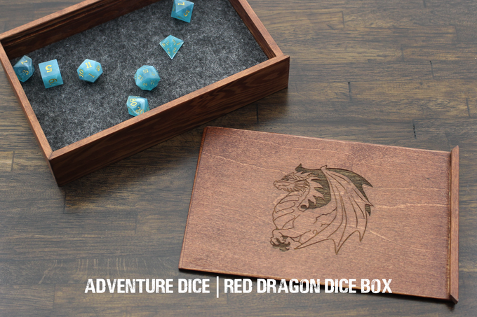 Forged Double Tray Dice Box, 40 Chessex Cubes – Babble Tree